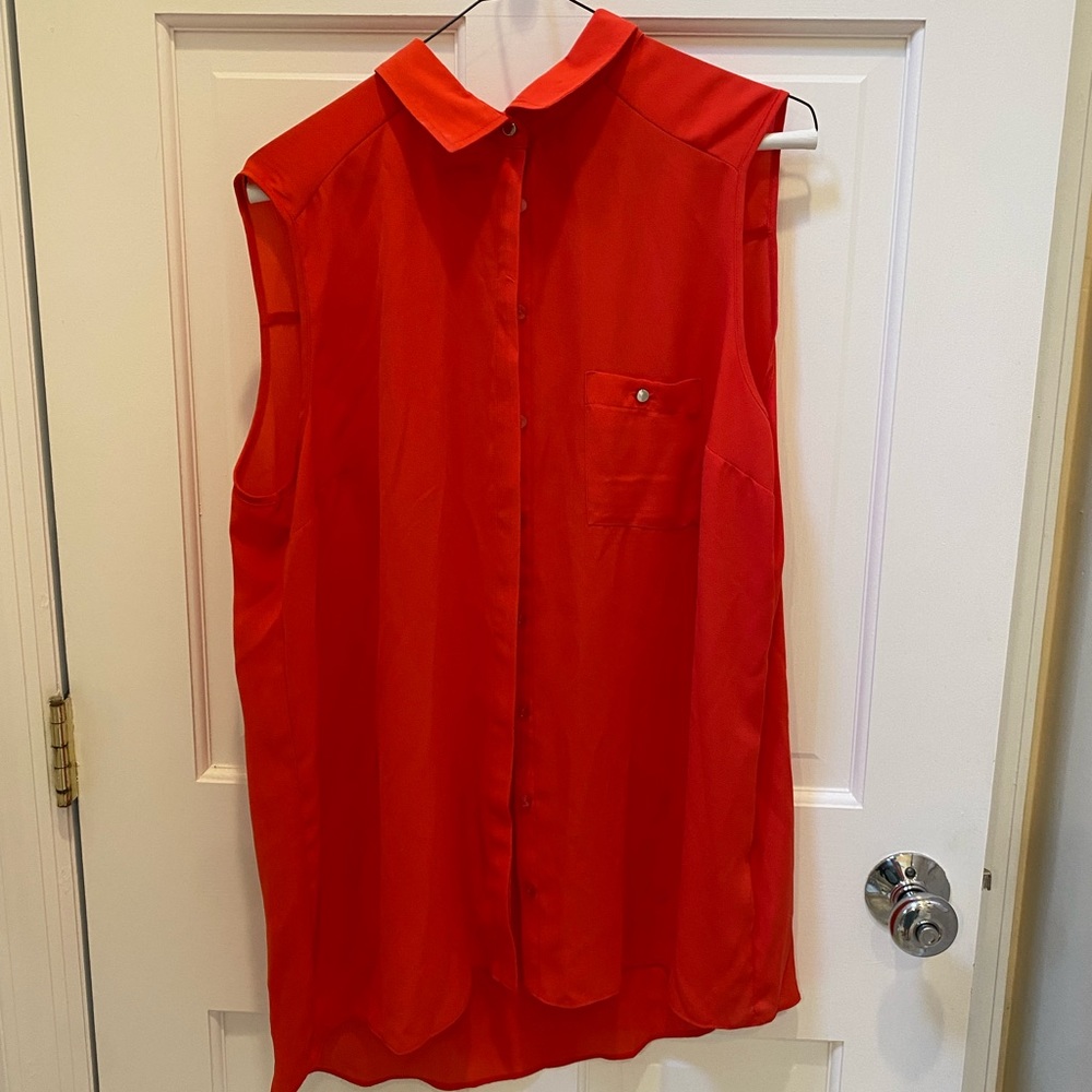Primark sheer button up blouse size 12